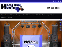 Tablet Screenshot of maximummusicdj.com